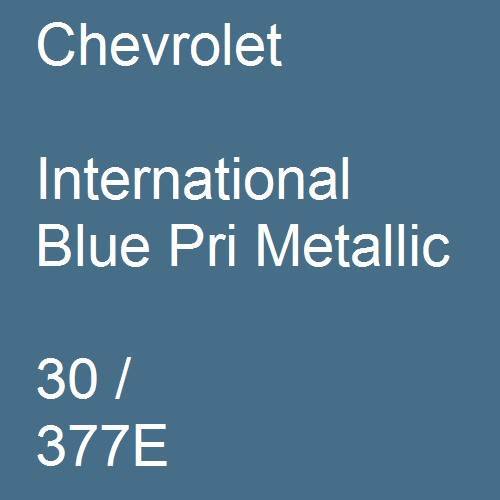 Chevrolet, International Blue Pri Metallic, 30 / 377E.